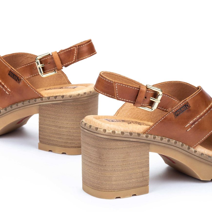 Women's Pikolinos CANARIAS Heels Sandals Brown | NZ Z8037AQ